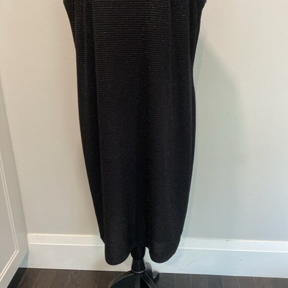 Frank Lyman Black Sleeveless Dress Shimmering Size 18 - Picture 11 of 12